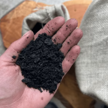 Biochar made from hemp, helping soil health